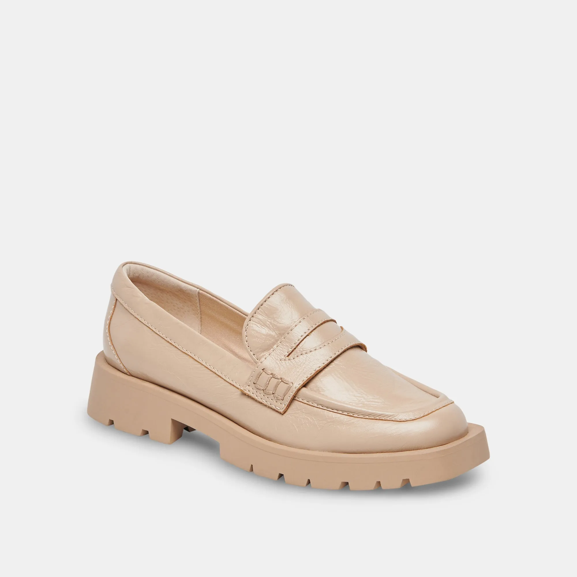 ELIAS WIDE FLATS SESAME CRINKLE PATENT - re:vita