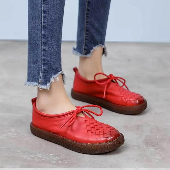 Handmade Woven Retro Casual Walking Shoes Women's Flats