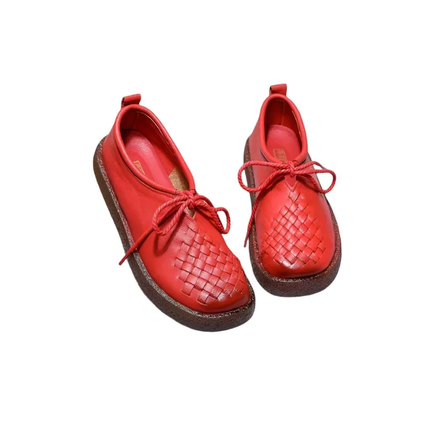 Handmade Woven Retro Casual Walking Shoes Women's Flats