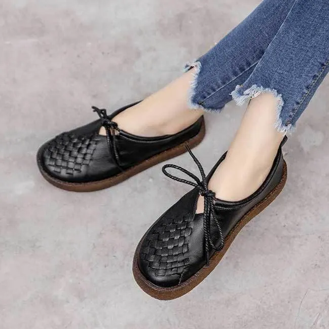 Handmade Woven Retro Casual Walking Shoes Women's Flats