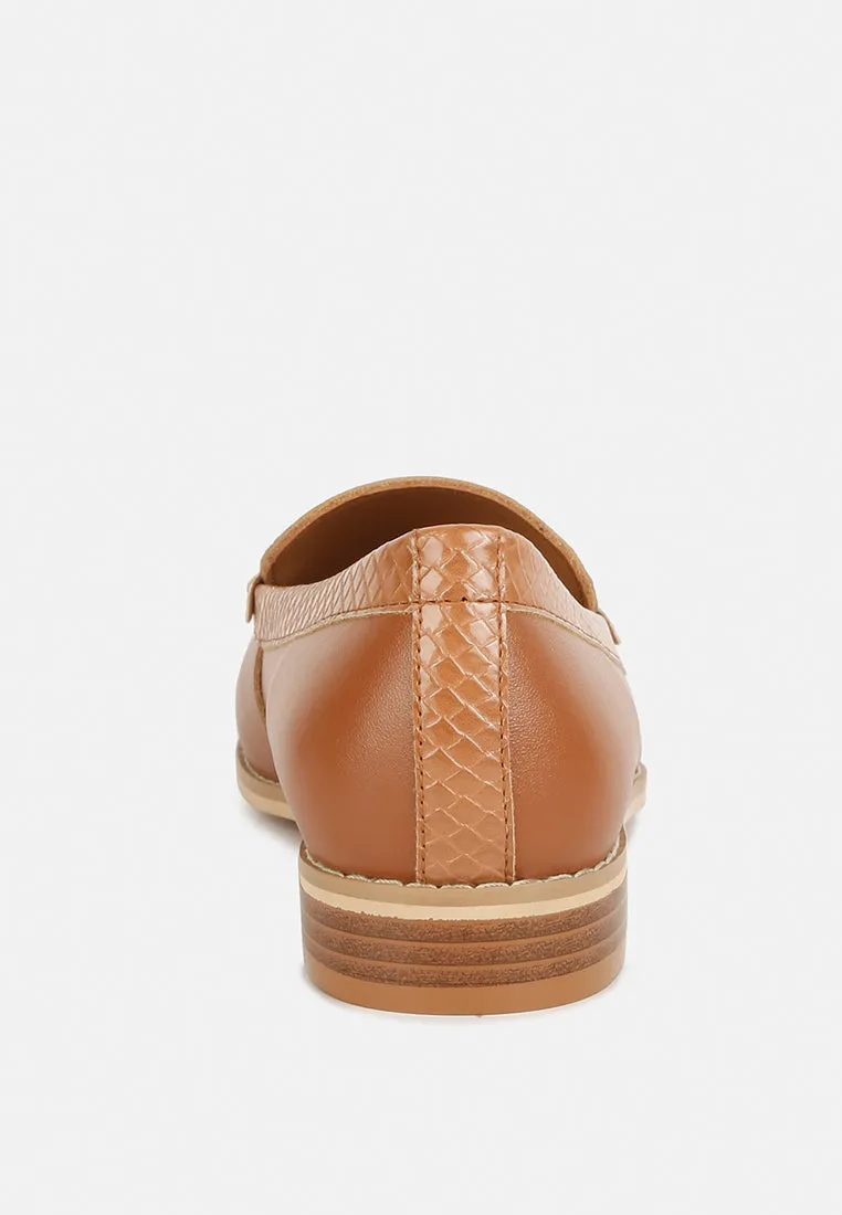 Holda Horsebit Embelished Loafers With Stitch Detail