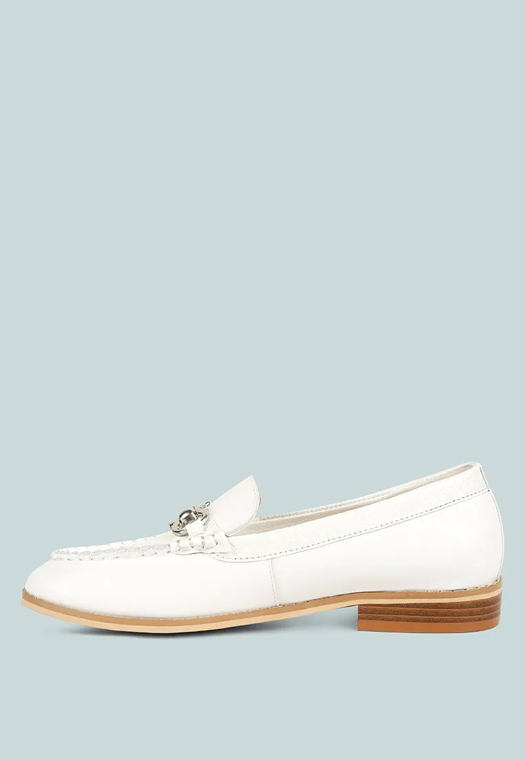 Holda Horsebit Embelished Loafers With Stitch Detail