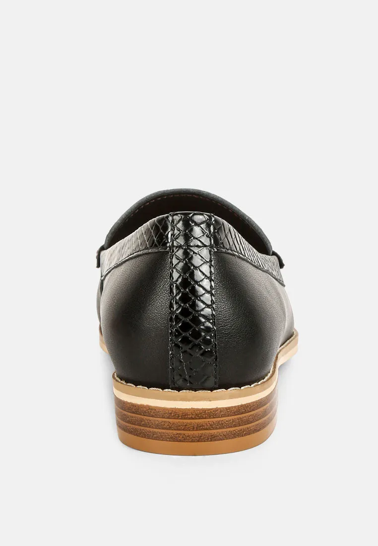 Holda Horsebit Embelished Loafers With Stitch Detail