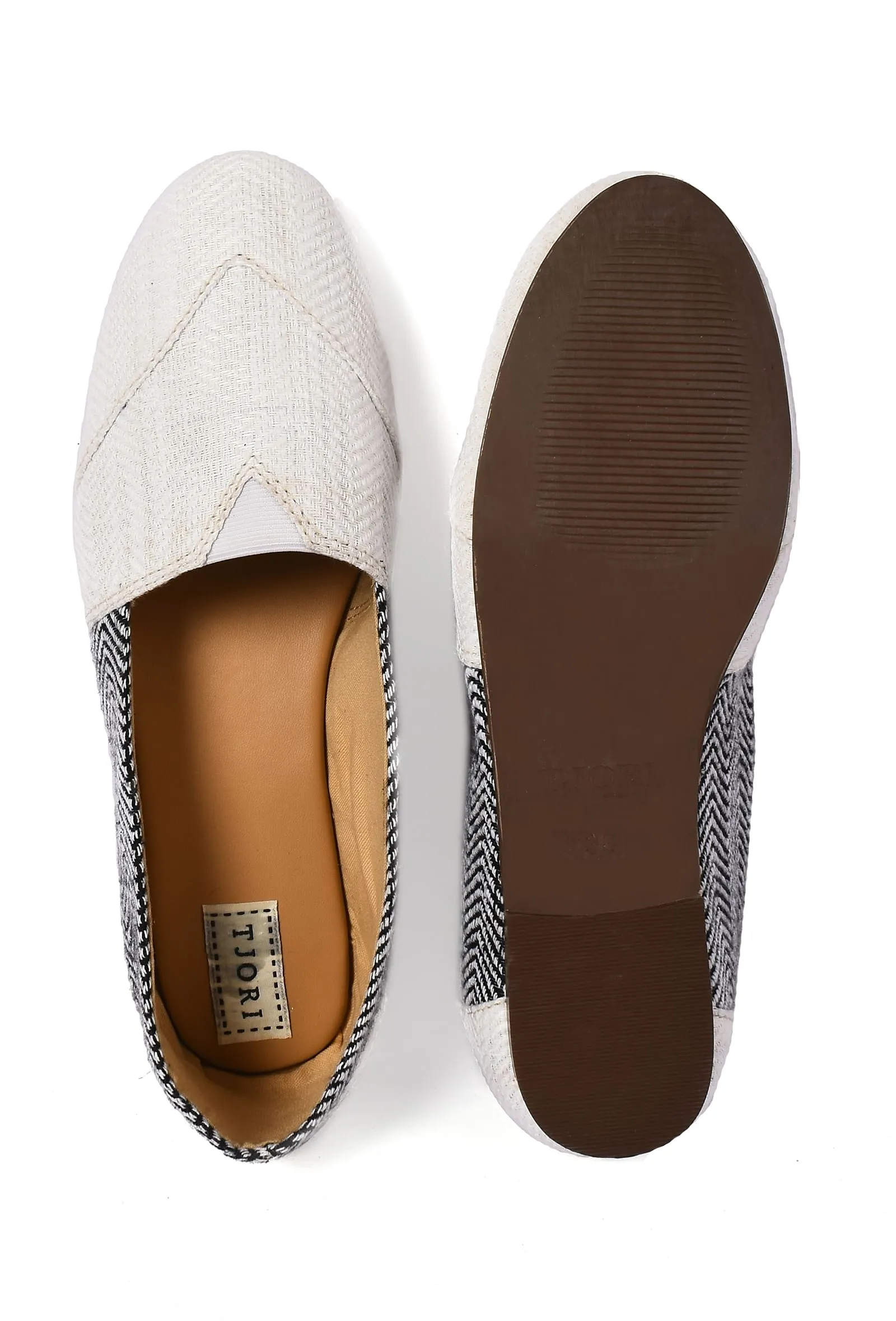 Irish White and Black  Pure Hemp Loafers