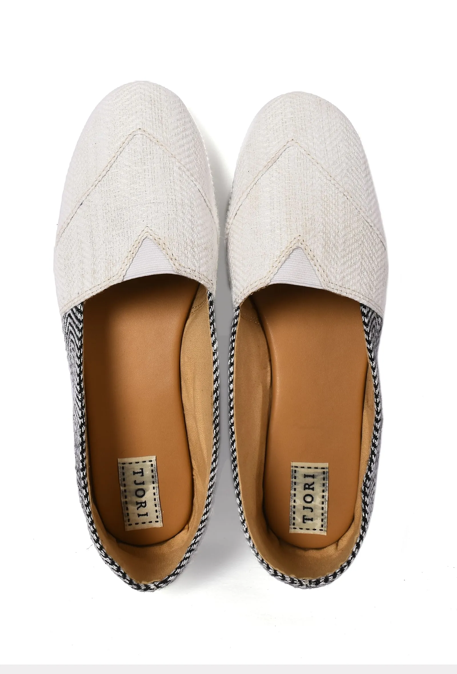 Irish White and Black  Pure Hemp Loafers