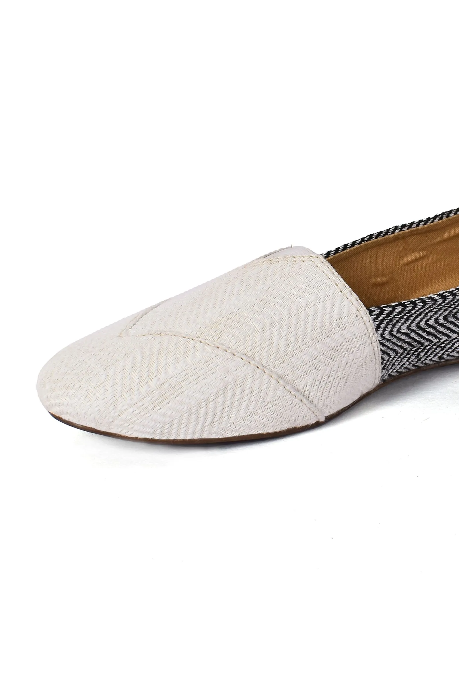 Irish White and Black  Pure Hemp Loafers