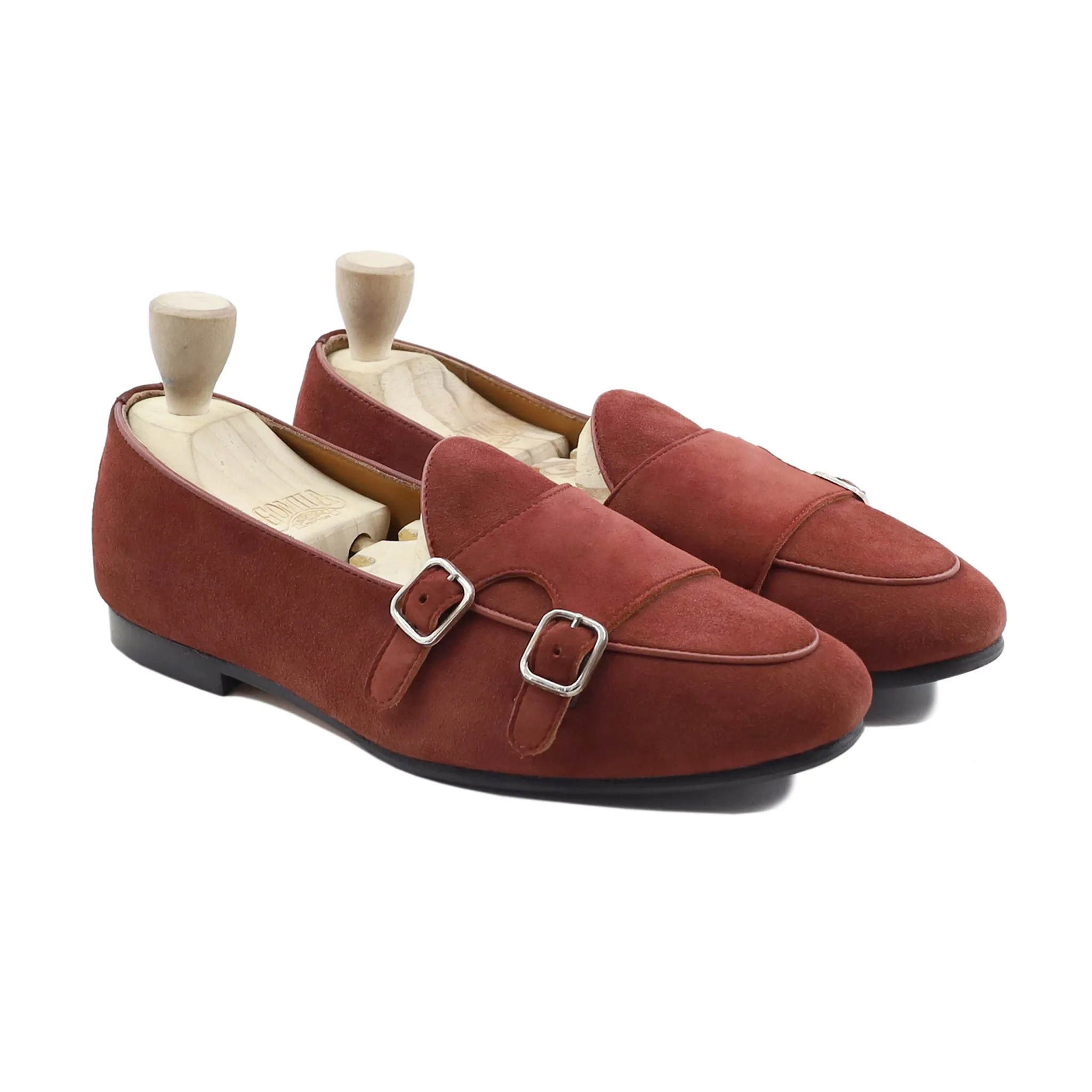 Krist - Men's Red Kid Suede Loafer