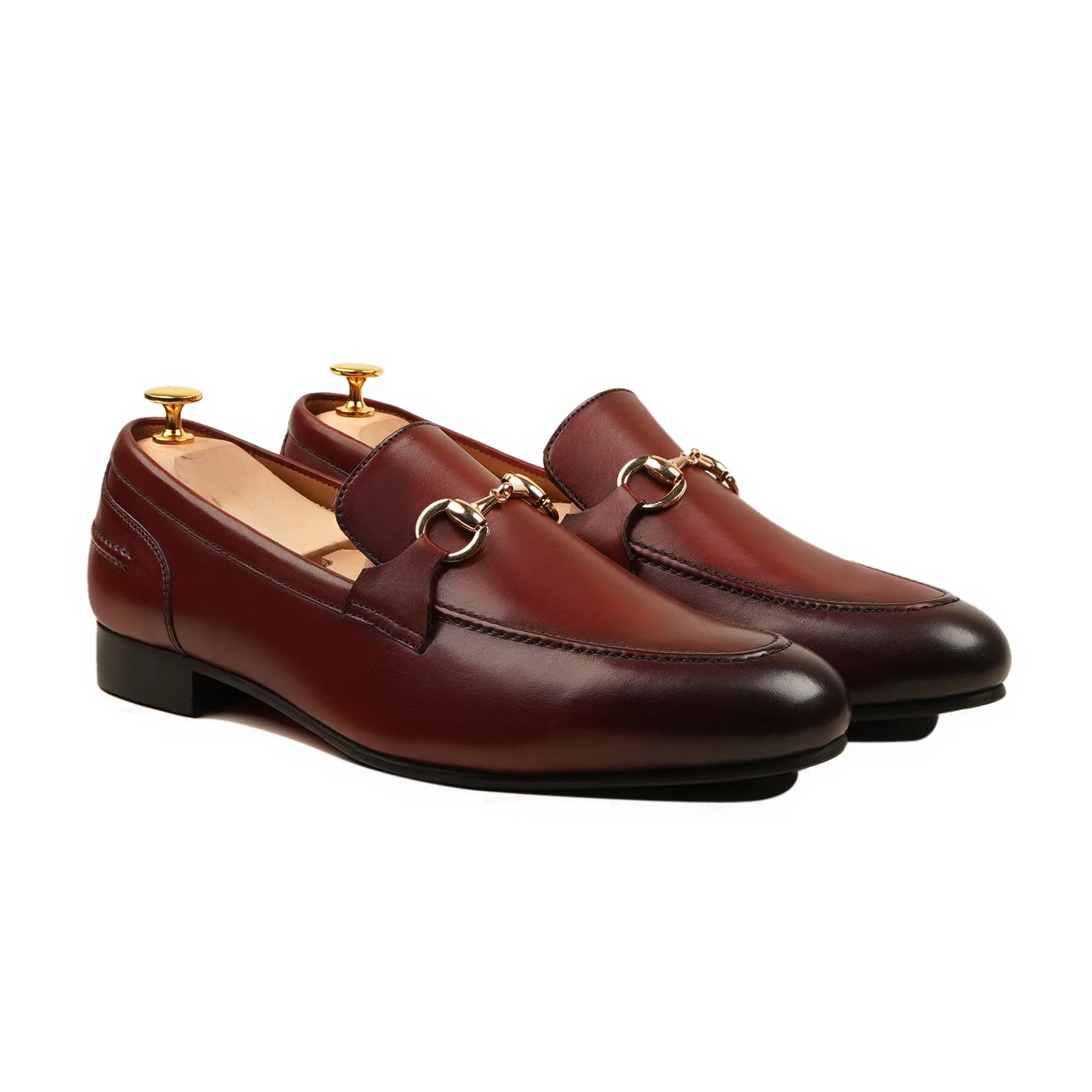 Lewisville - Men's Burnished Oxblood Calf Leather Loafer