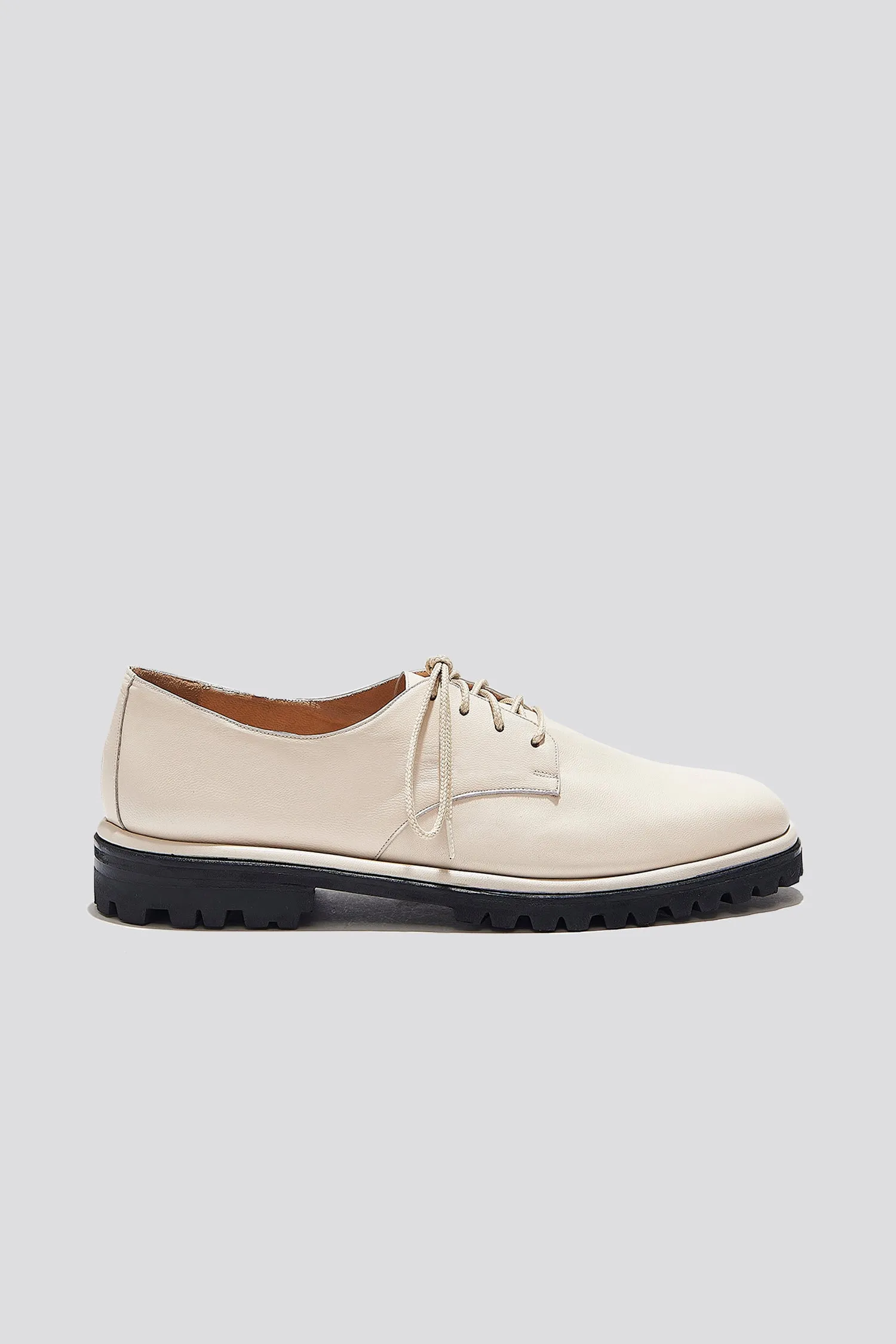 Lydia Lace Up Derby in Marfil