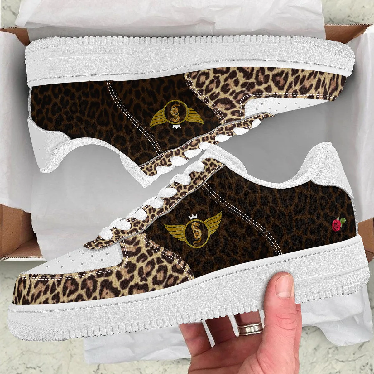 Majestic Cheetah and Black Print | High Top Customized | Shoe Zero