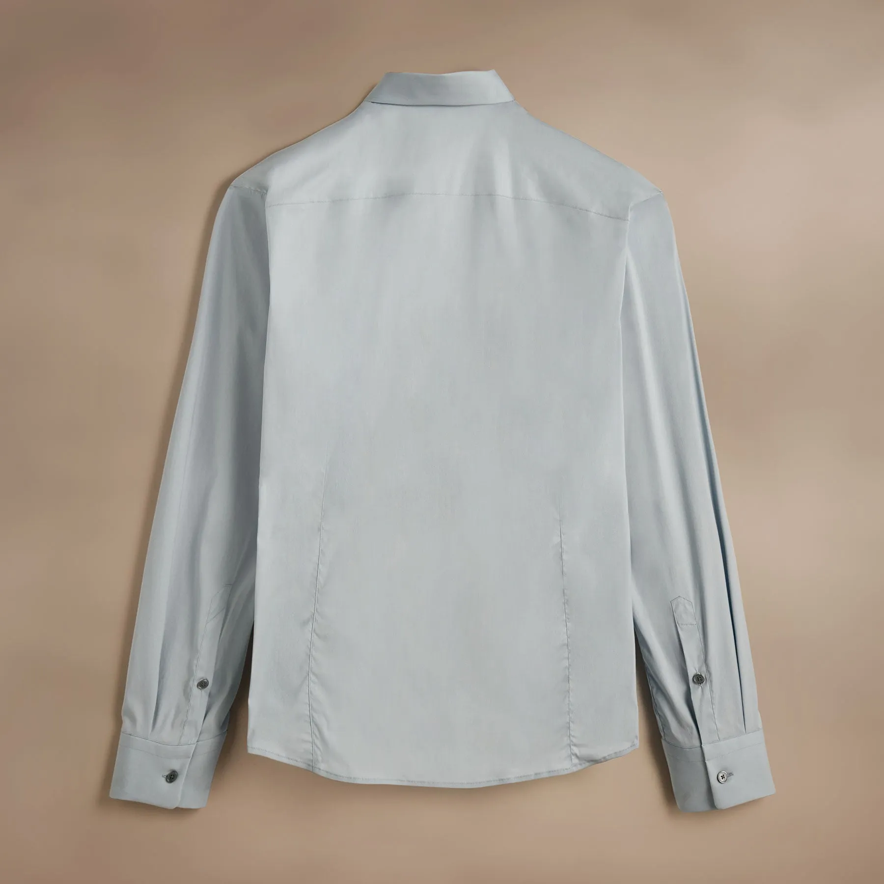 Matte Stretch Poplin Dress Shirt - Grey Glacier