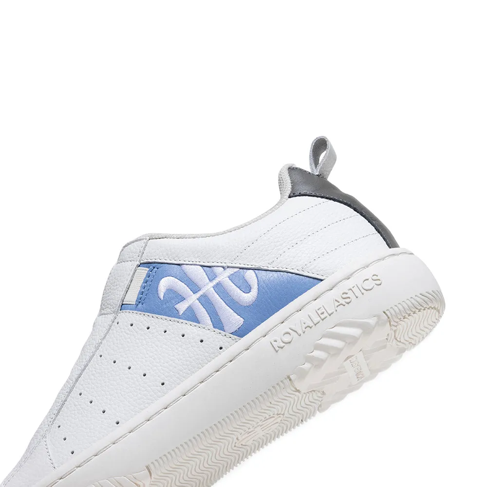 Men's Icon 2.0 White Blue Logo Leather Sneakers 06522-058