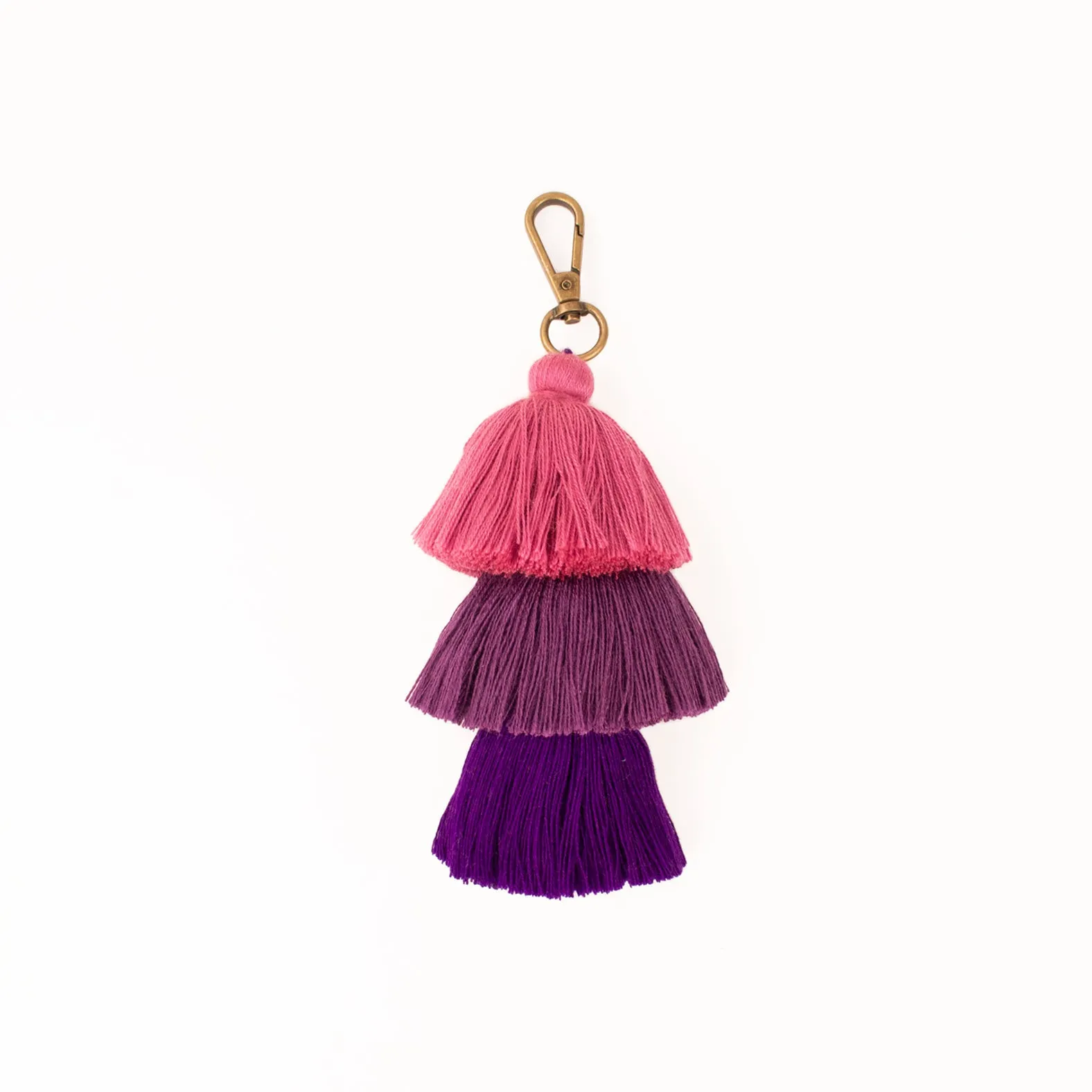 MK221670 - Skull Rose Gold & Purple Tassels [Leather Bag Accessory]