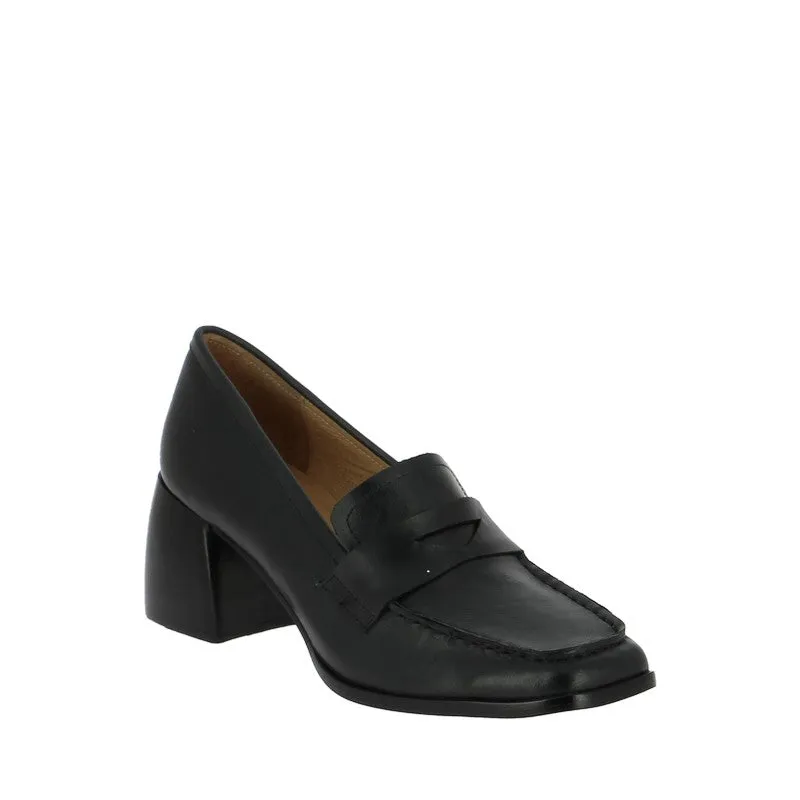 Mollini Premium Black Heeled Loafer