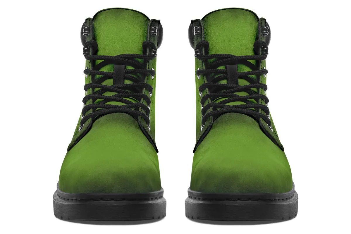 Mystic Moss Classic Boots - High Quality Micro-Suede Weatherproof Vegan Shoes with Stitched on Soles