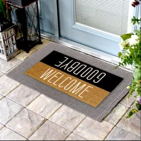 OnlyMat Jute and Coir Doormat Combo - Welcome Goodbye printed Entrance Doormat