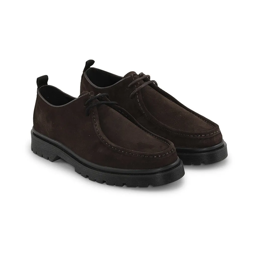 Playboy Lace up shoe Brown suede loafers