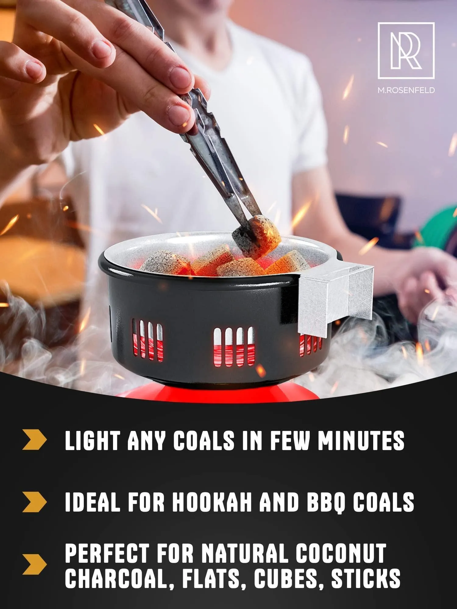 Premium Hookah Coal Burner Red Burner for Hookah 450W Fire Tower Electric Stove