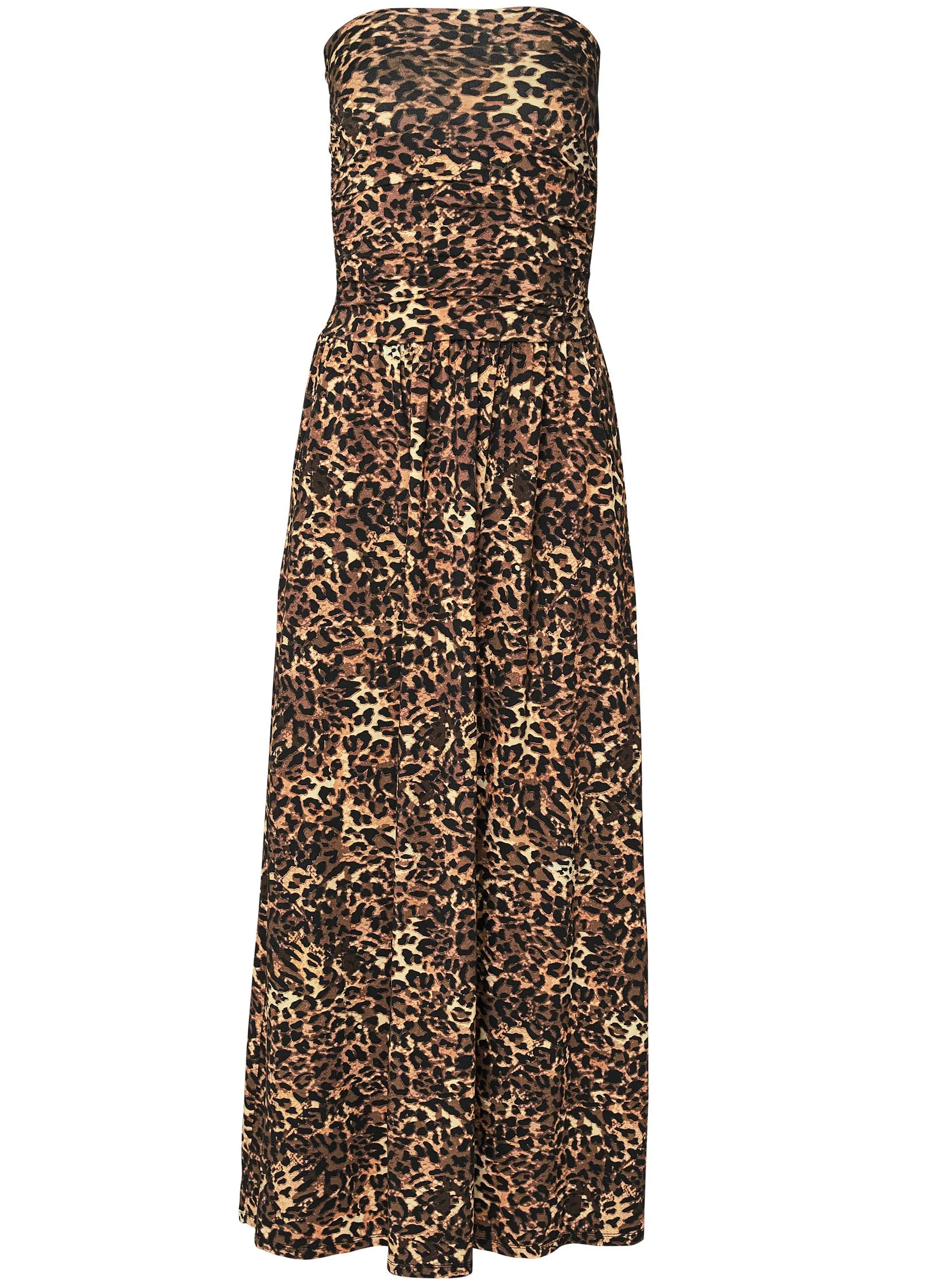 Printed Maxi Dress - Brown Multi