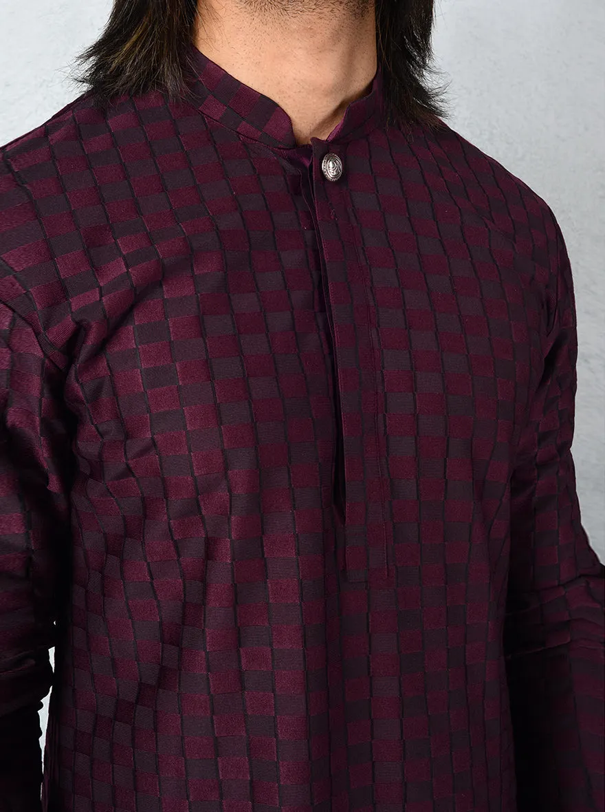 Purple & Wine Kurta Pajama | Siddhesh Chauhan