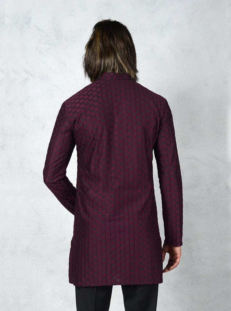 Purple & Wine Kurta Pajama | Siddhesh Chauhan