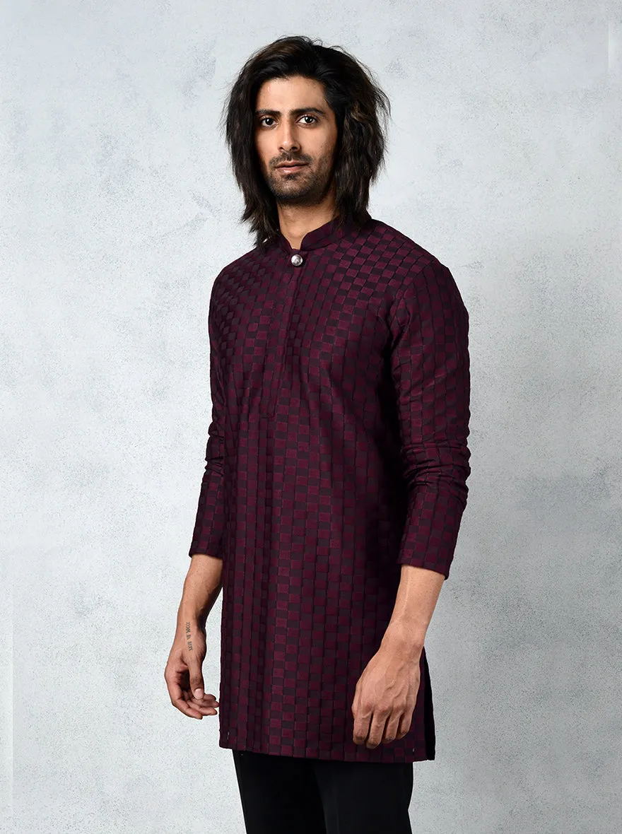 Purple & Wine Kurta Pajama | Siddhesh Chauhan