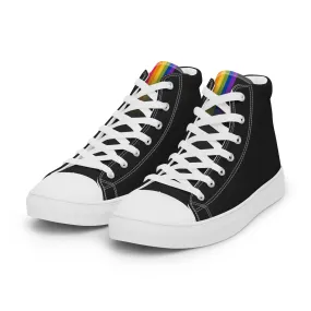 Rainbow Pride Black High Top Trainers (female sizes)