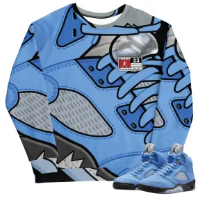 Retro 5 UNC Big Face Sweatshirt