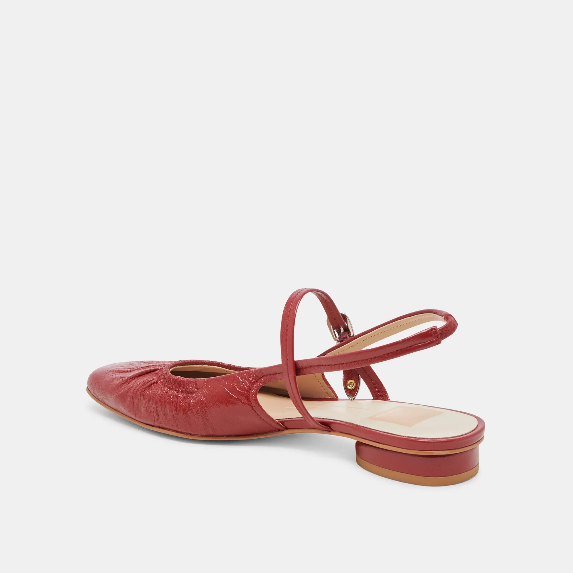 RIANNE FLATS RED CRINKLE PATENT