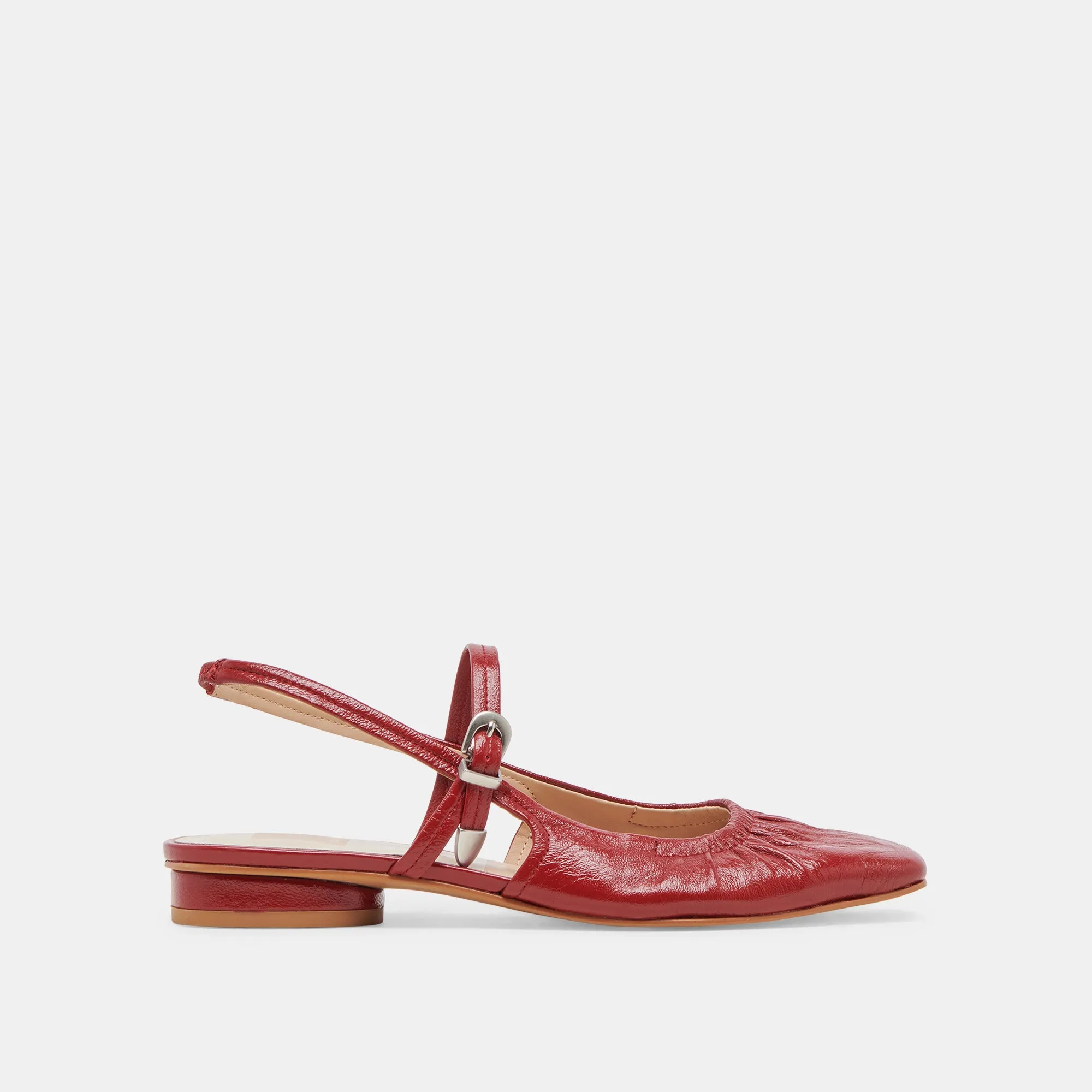 RIANNE FLATS RED CRINKLE PATENT