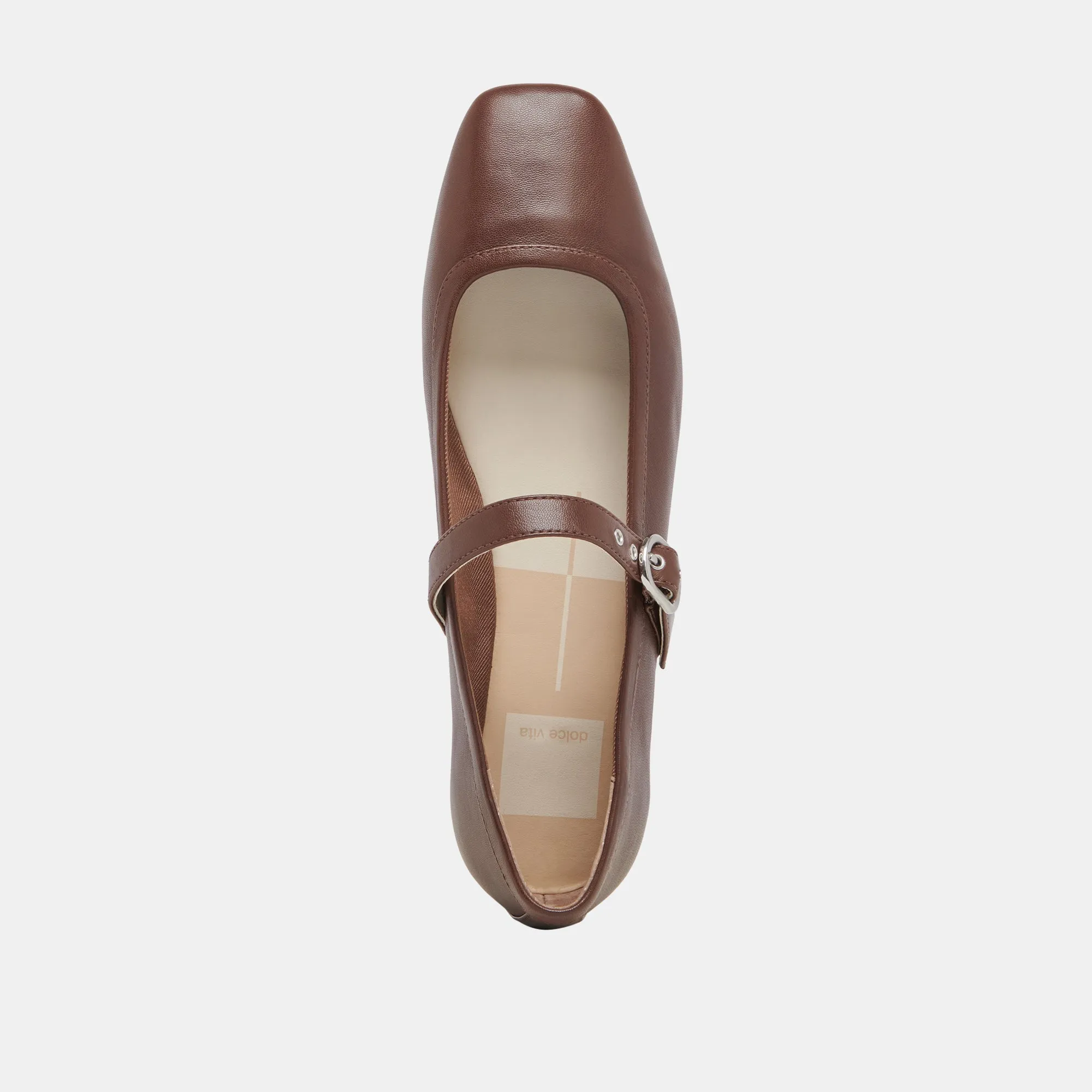 RODNI BALLET FLATS DK BROWN LEATHER