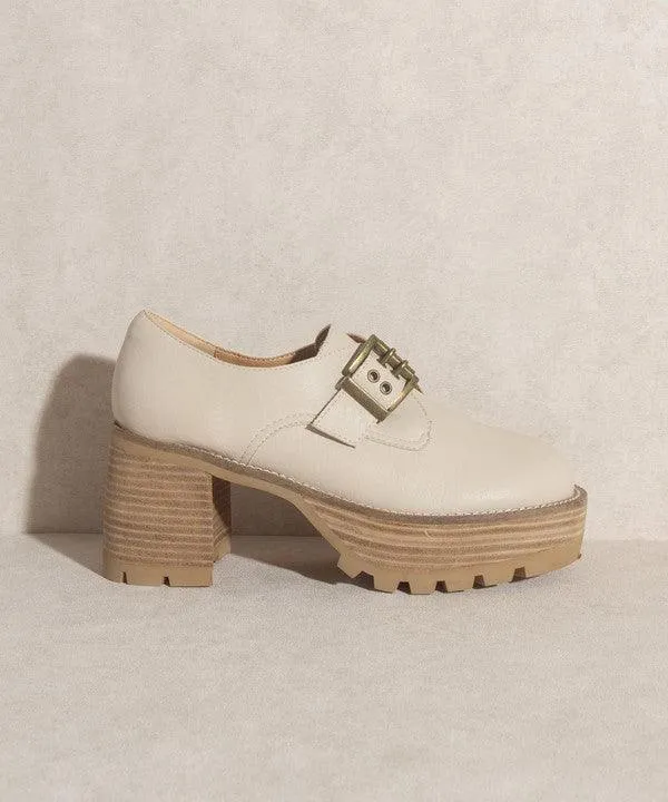 Sarah Buckled Platform Loafers