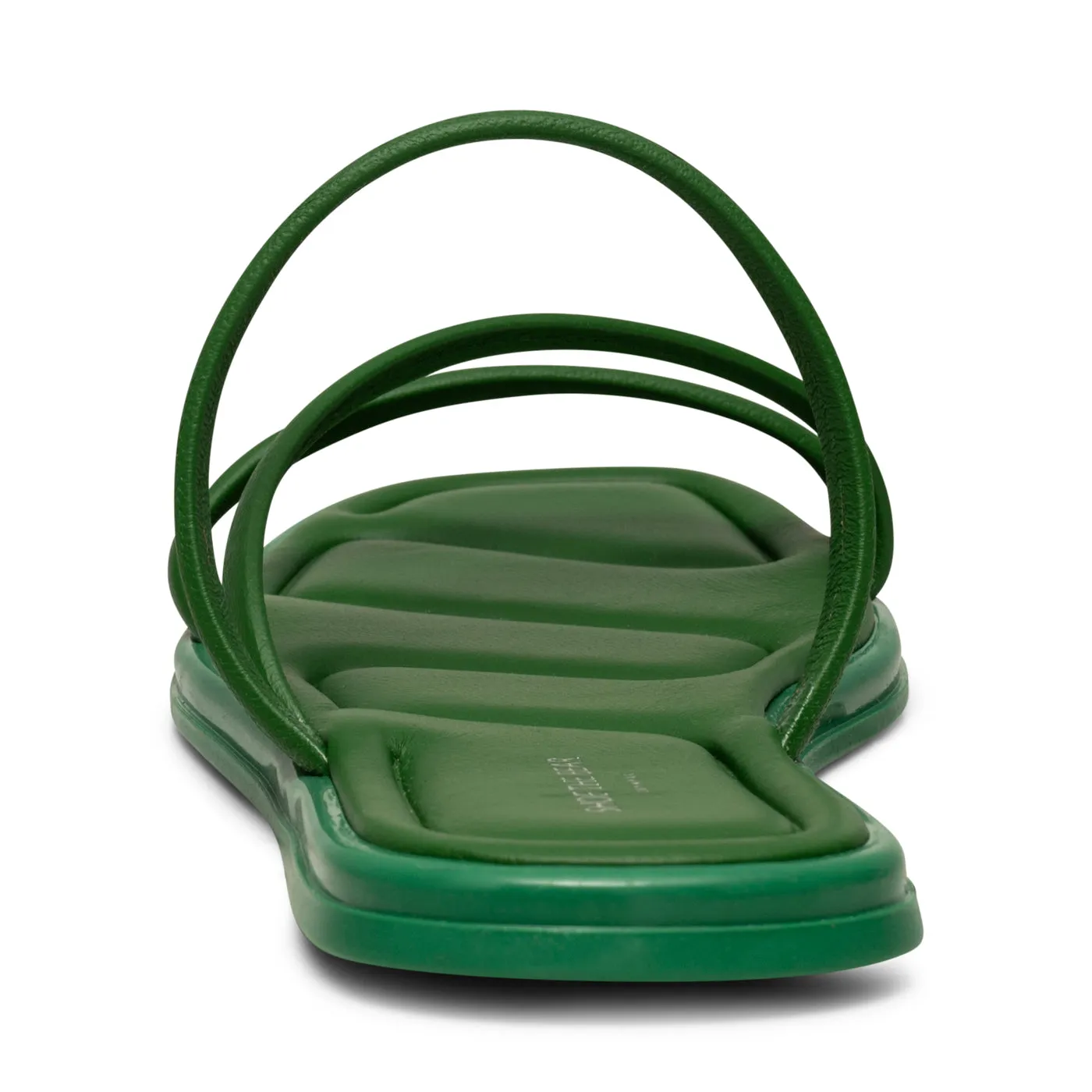 Selena sandal med rem i læder - GREEN