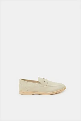 Senior Boys Beige Penny Loafers