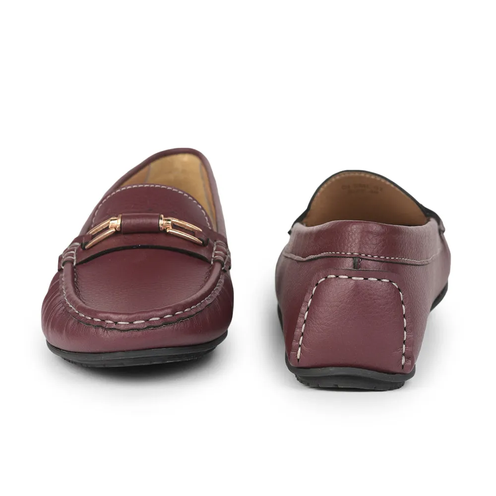 Senorita Casual Maroon Loafers For Women GI-SML-02 By Liberty