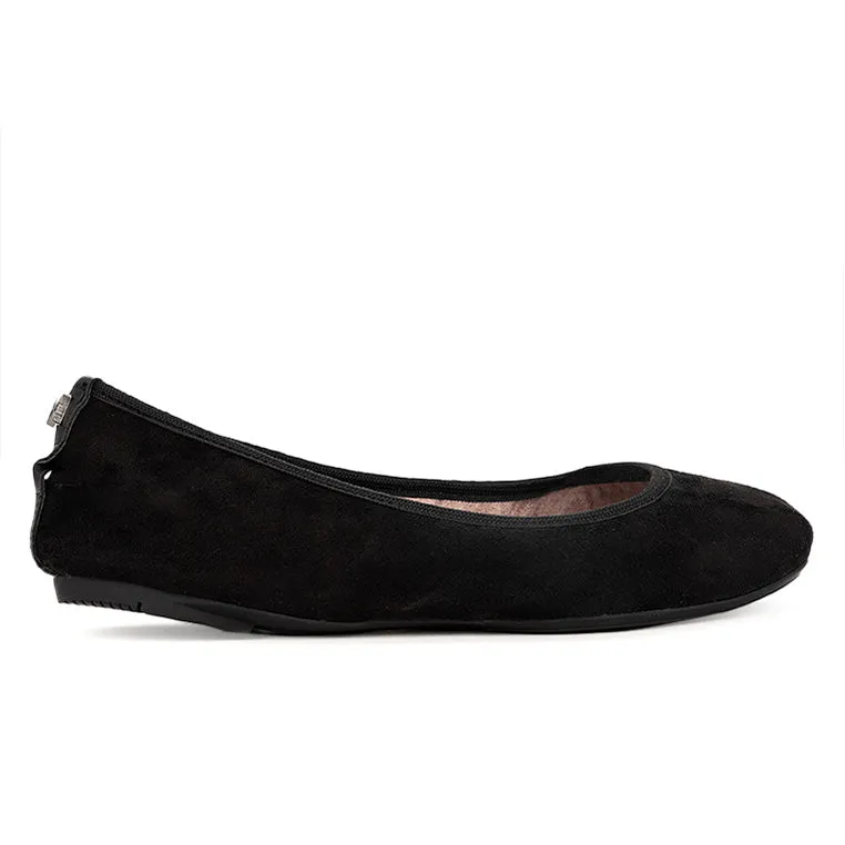 SOPHIA Ballet Flat Shoes - Jet Black