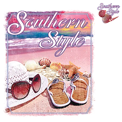 Southern Style - Sandals on the Beach - Custom T-Shirt