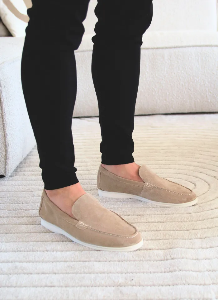 Suède Yacht Loafers - beige