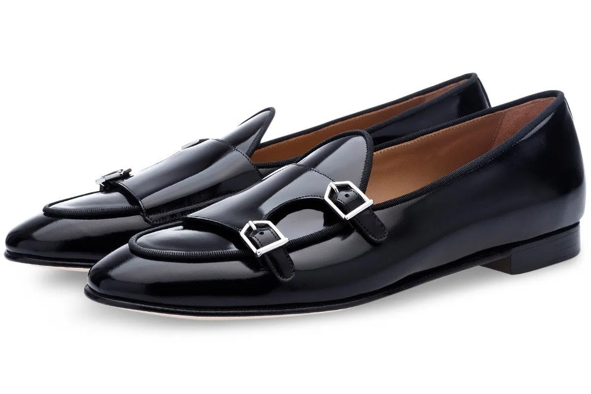 TANGERINE 7 BRUSHED BLACK BELGIAN LOAFERS