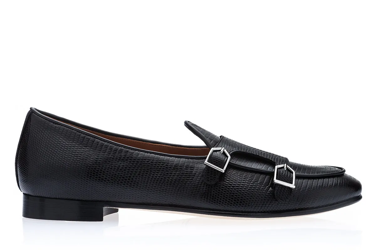 TANGERINE 7 TEJUS BLACK BELGIAN LOAFERS