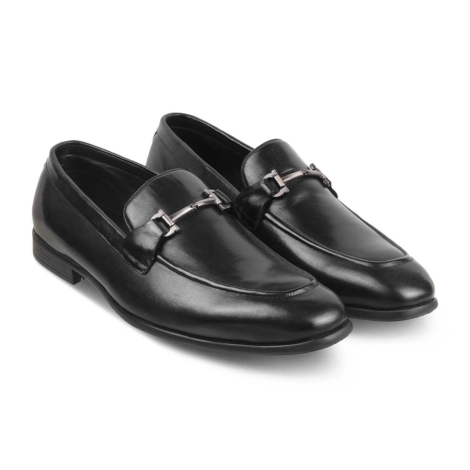 The Yobaa Black Men's Leather Loafers Tresmode