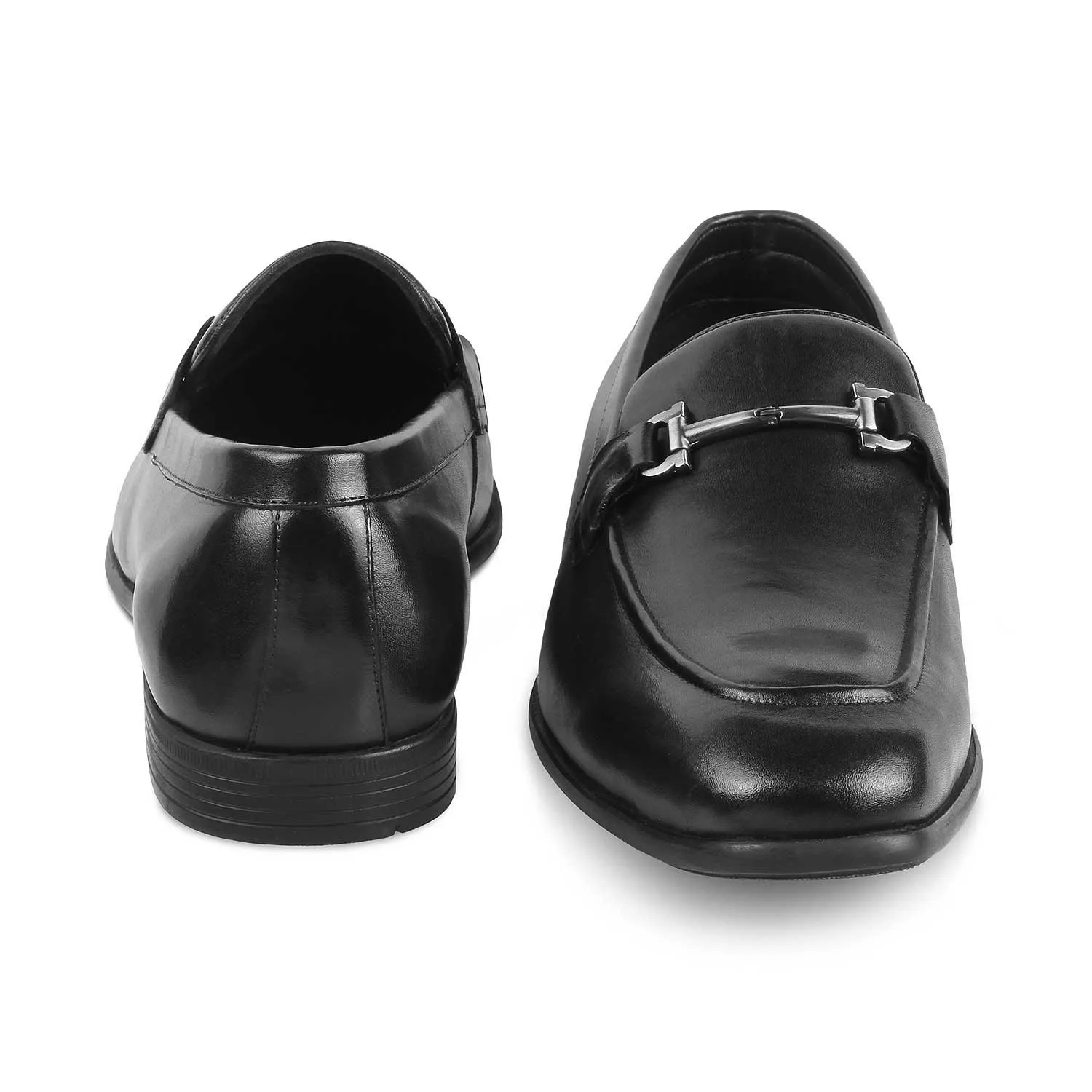 The Yobaa Black Men's Leather Loafers Tresmode