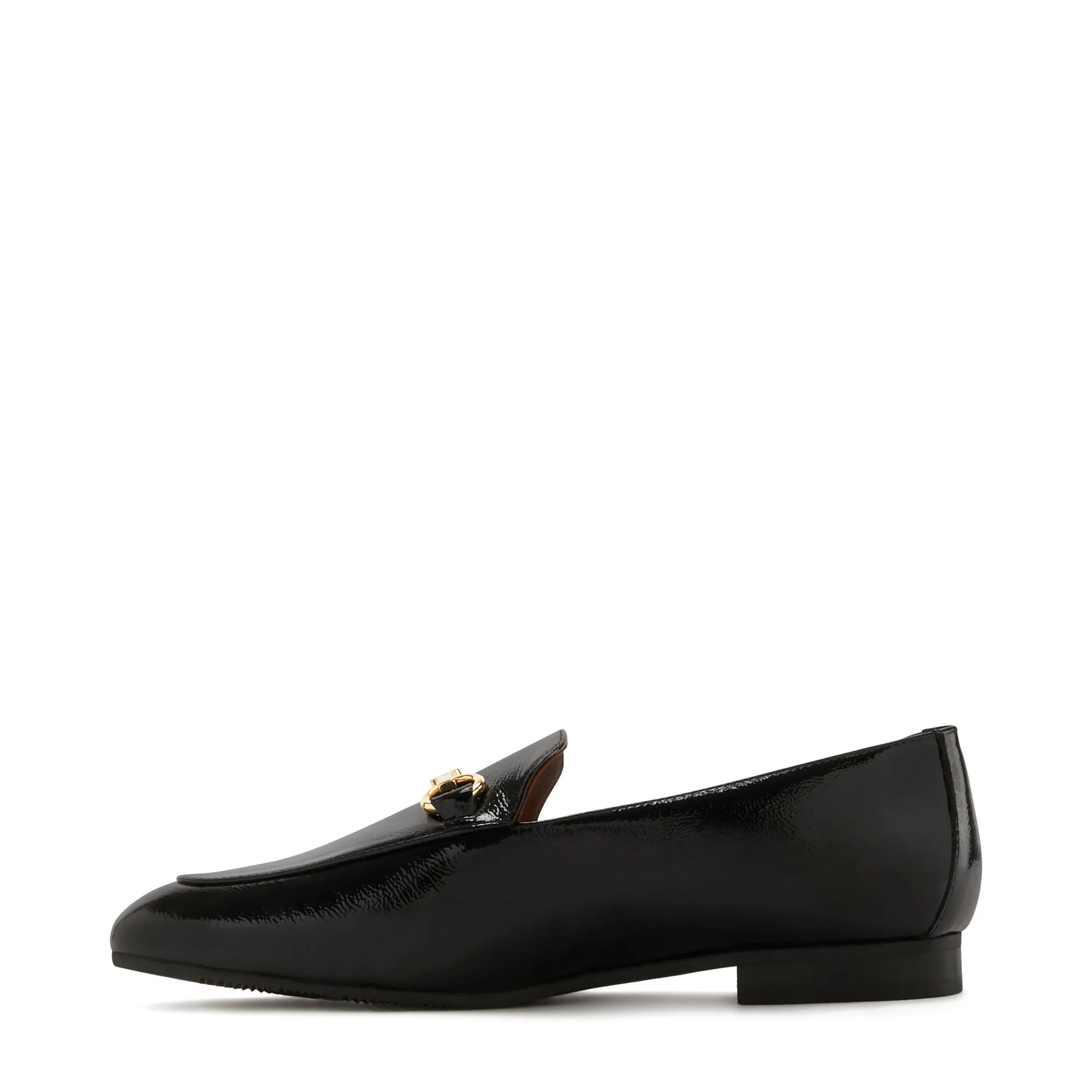 Vendôme Fleur black calfskin patent leather loafers