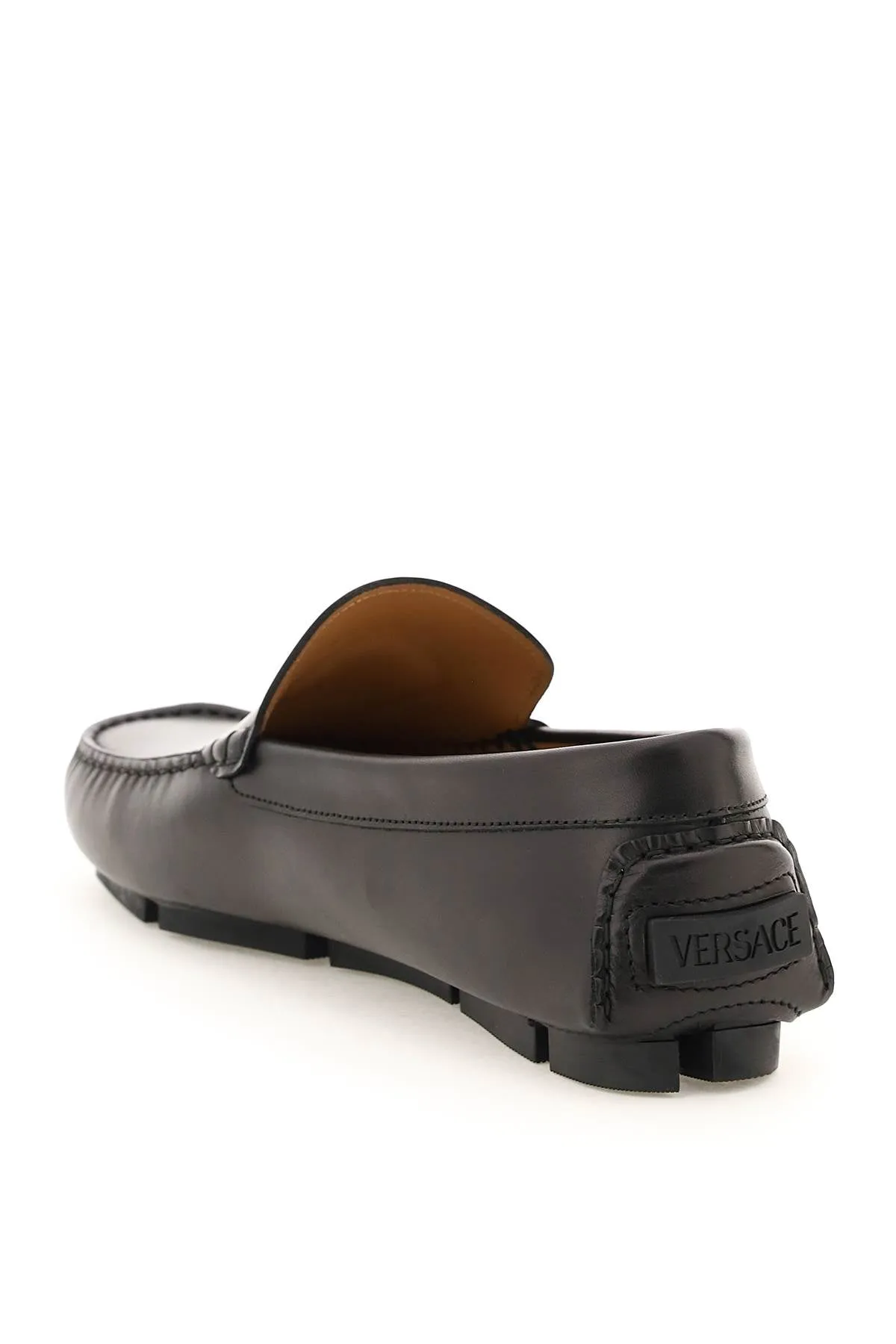 Versace Medusa Leather Loafers for Men - Luxurious Designer Slip-On Shoes with Iconic Logo