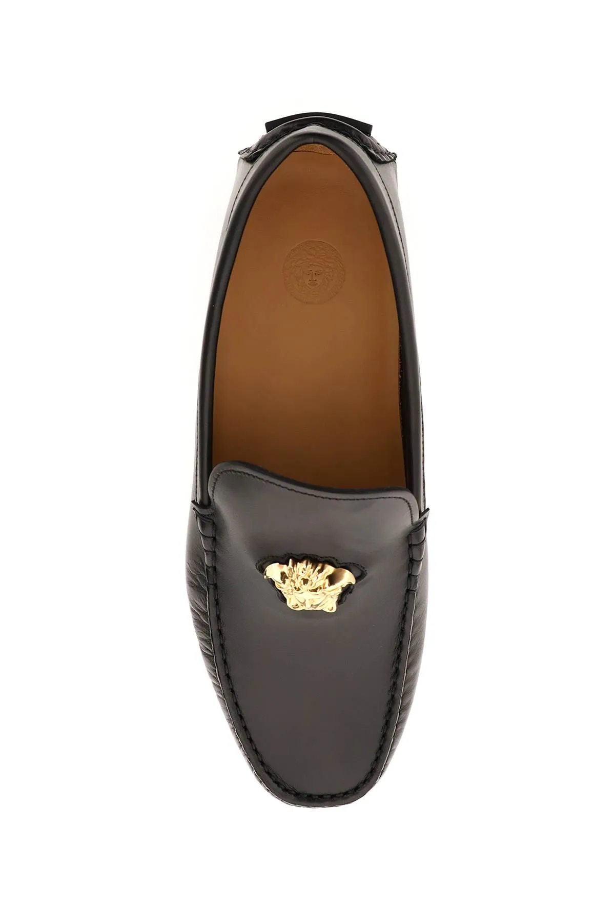 Versace Medusa Leather Loafers for Men - Luxurious Designer Slip-On Shoes with Iconic Logo