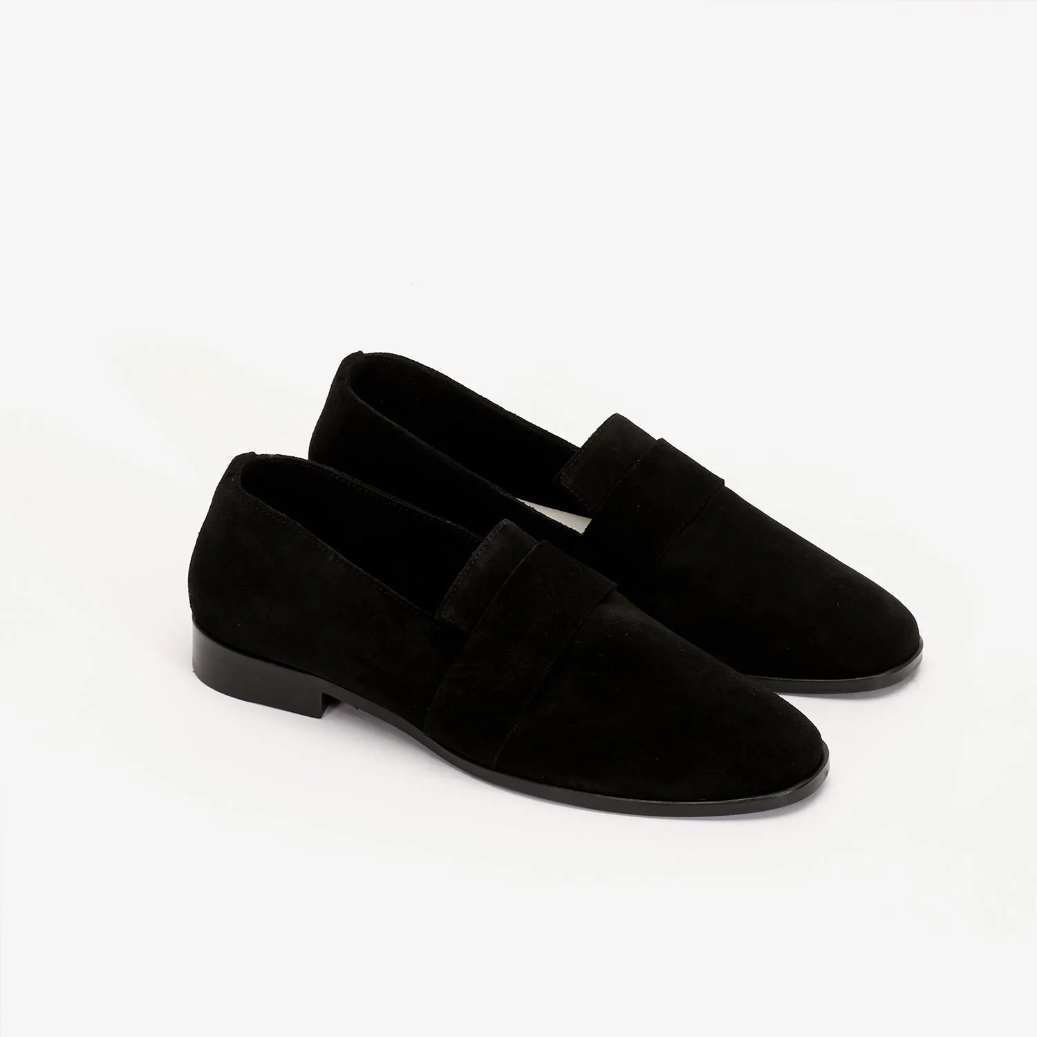 Victoria Suede Loafer Black