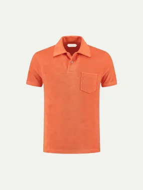 Watermelon Terry Towelling Polo Shirt