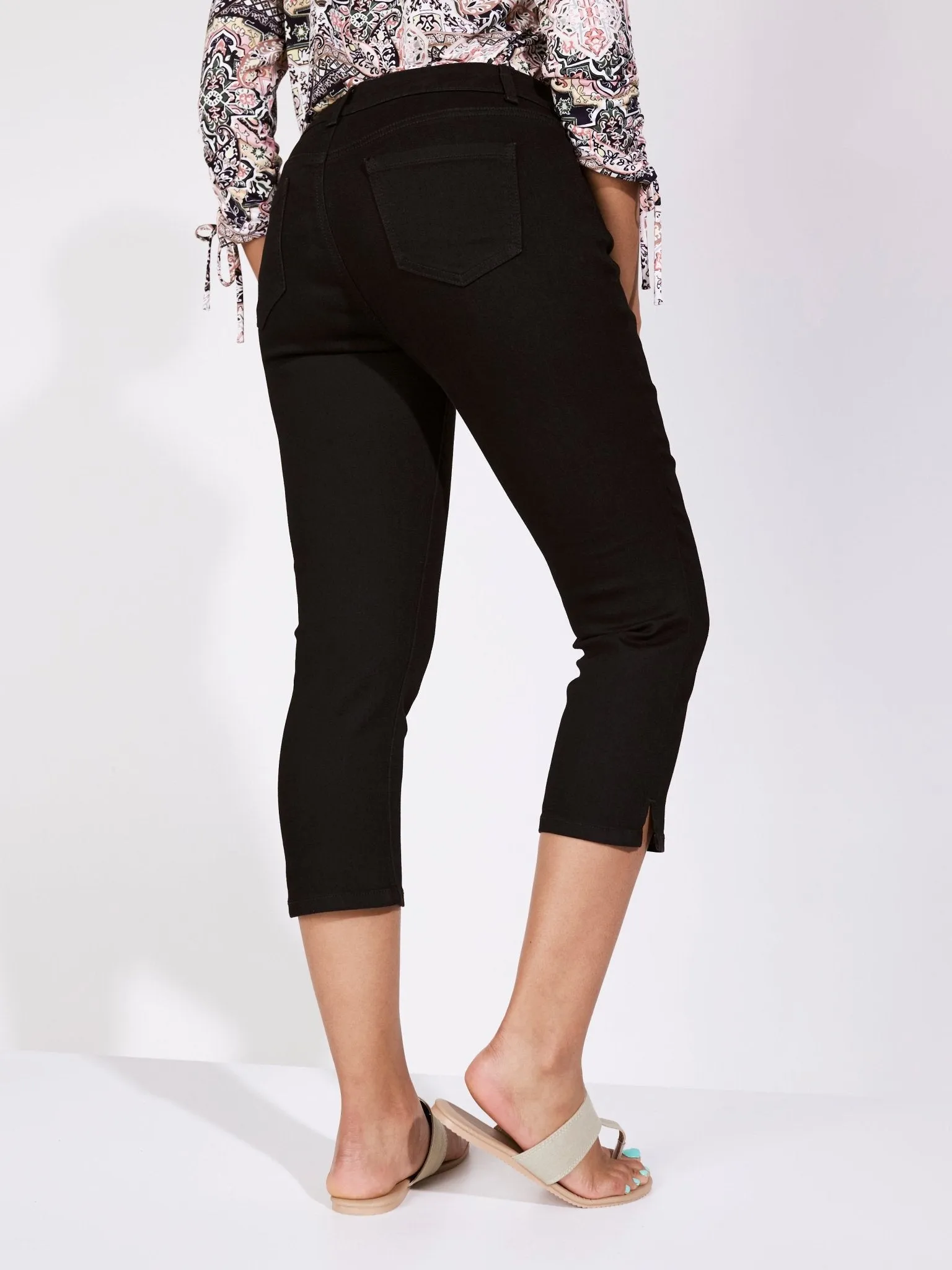 Westport Signature Capri Pants with Side Slit