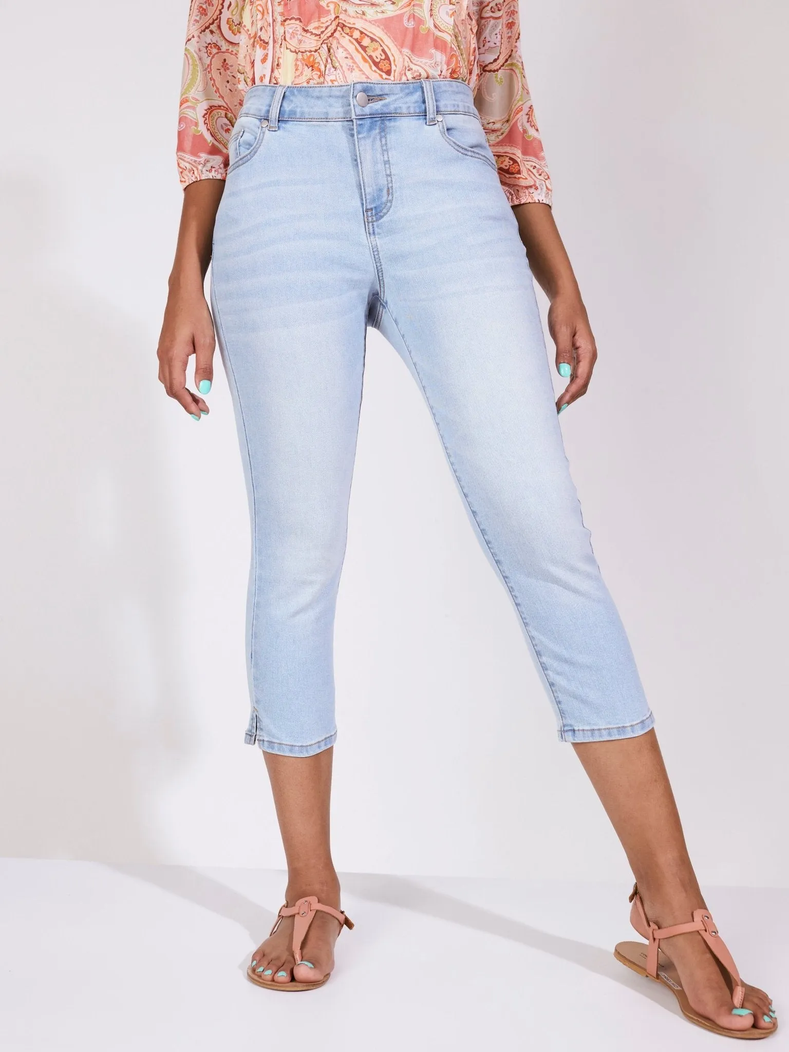 Westport Signature Capri Pants with Side Slit