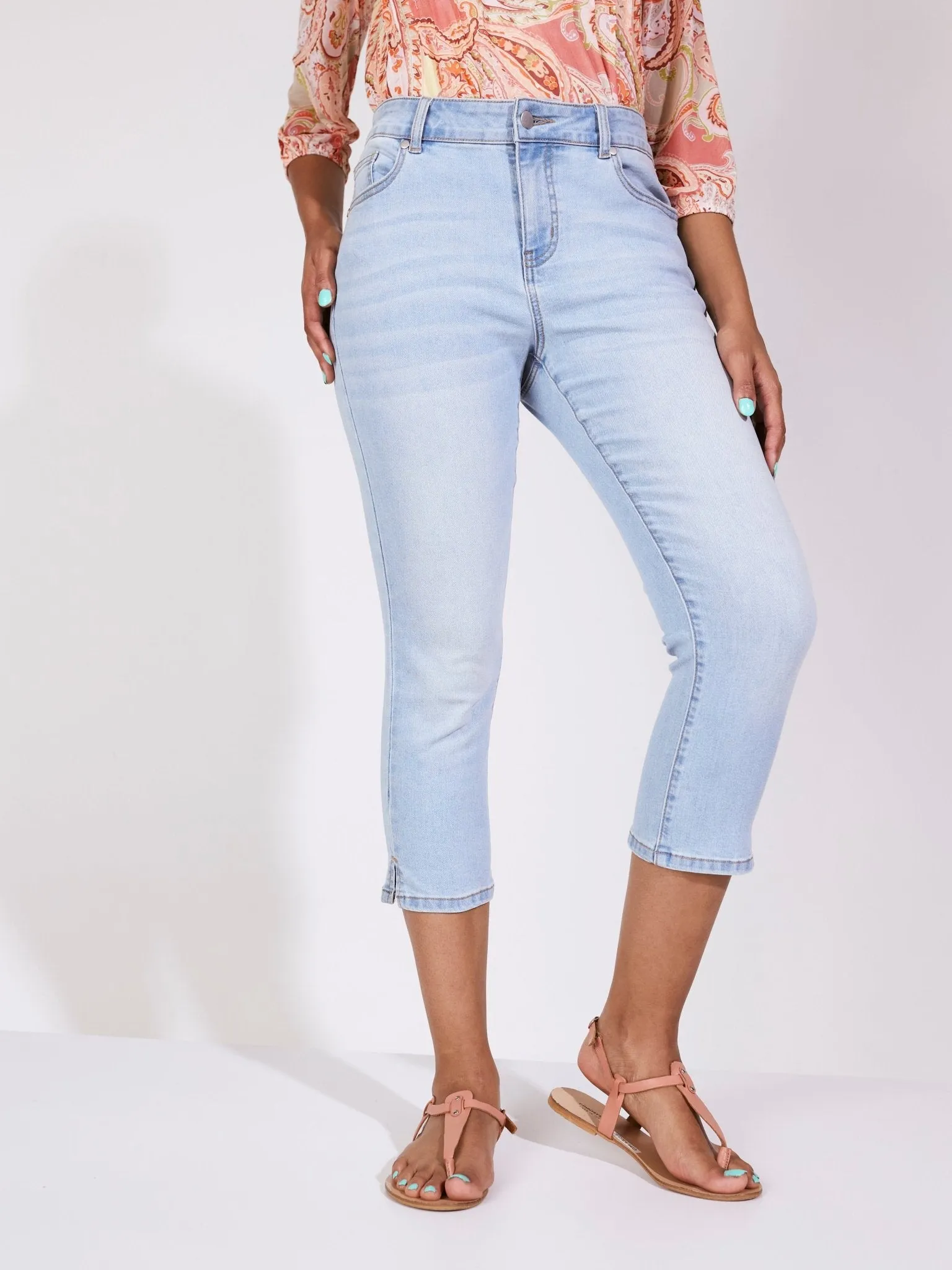 Westport Signature Capri Pants with Side Slit